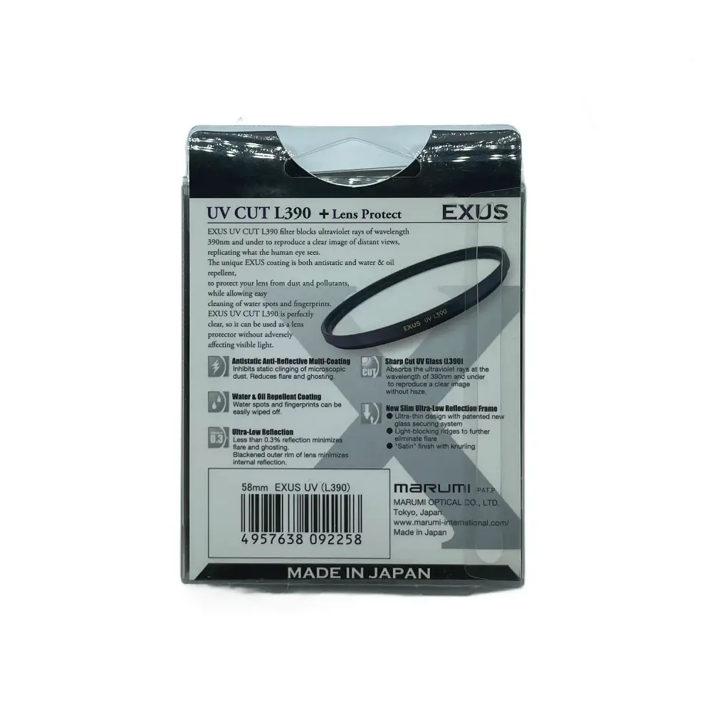 فیلتر یو وی مارومی MARUMI EXUS UV 58MM FILTER — تصویر 3