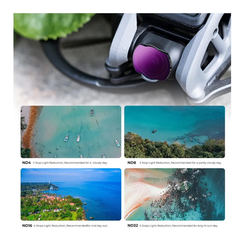 فیلتر لنز کی اند اف K&amp;F KIT ND4 ND8 ND16 ND32 UV CPL NANO-X FOR DJI AVATA FILTER — تصویر 6
