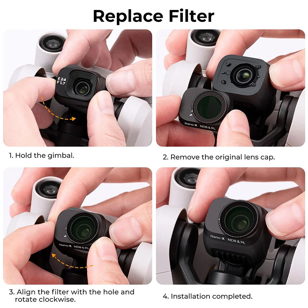 فیلتر لنز کی اند اف K&amp;F KIT CPL ND8 ND16 NANO SERIES FOR MINI 3 KIT FILTER — تصویر 2