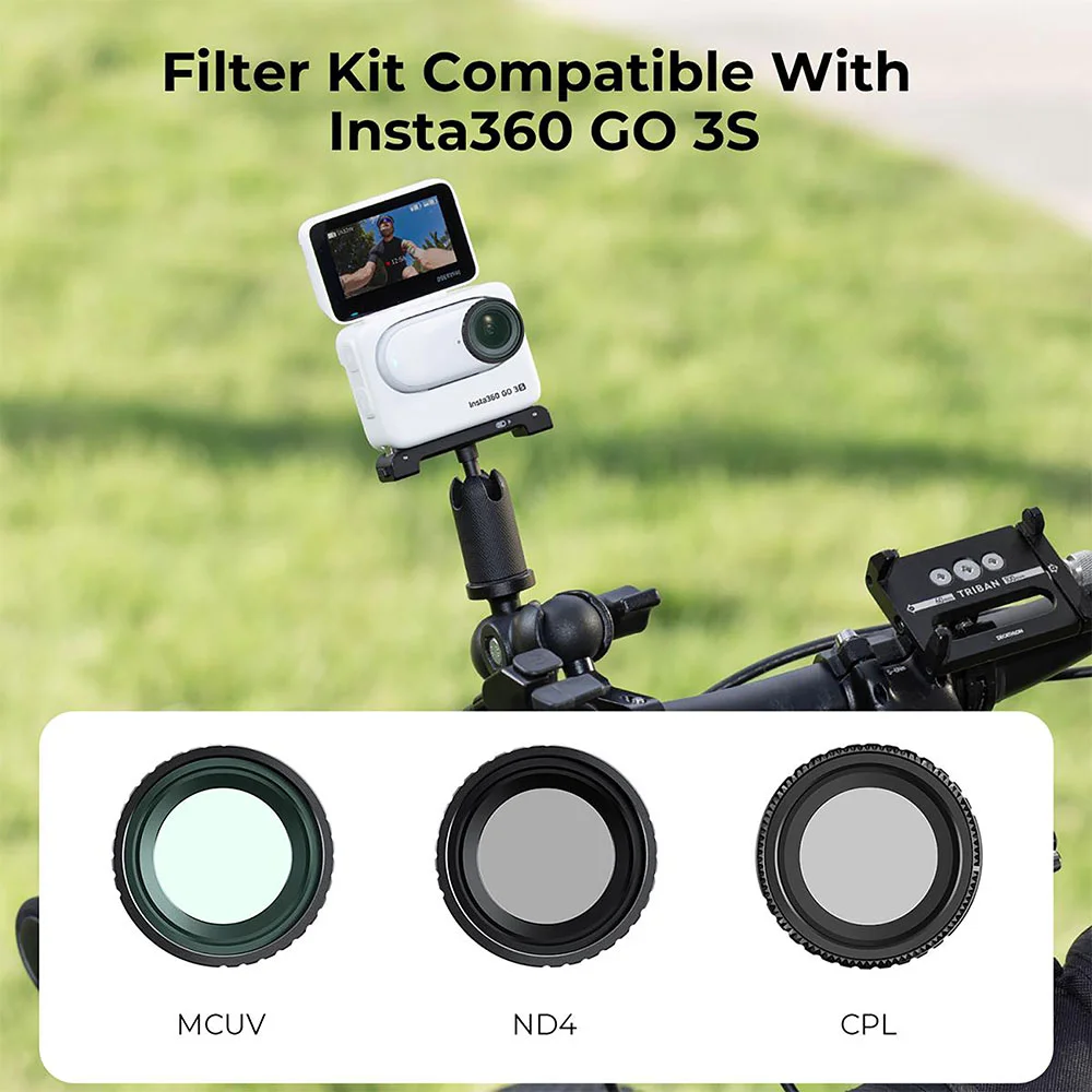 فیلتر لنز کی اند اف K&amp;F KIT ND4 UV CPL NANO X FOR INSTA360 GO3 FILTER — تصویر 7