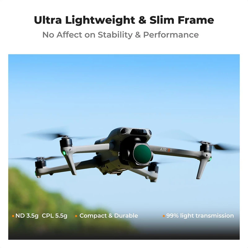 فیلتر لنز کی اند اف K&amp;F KIT ND8 ND16 CPL NANO X FOR DJI AIR 3 FILTER — تصویر 4