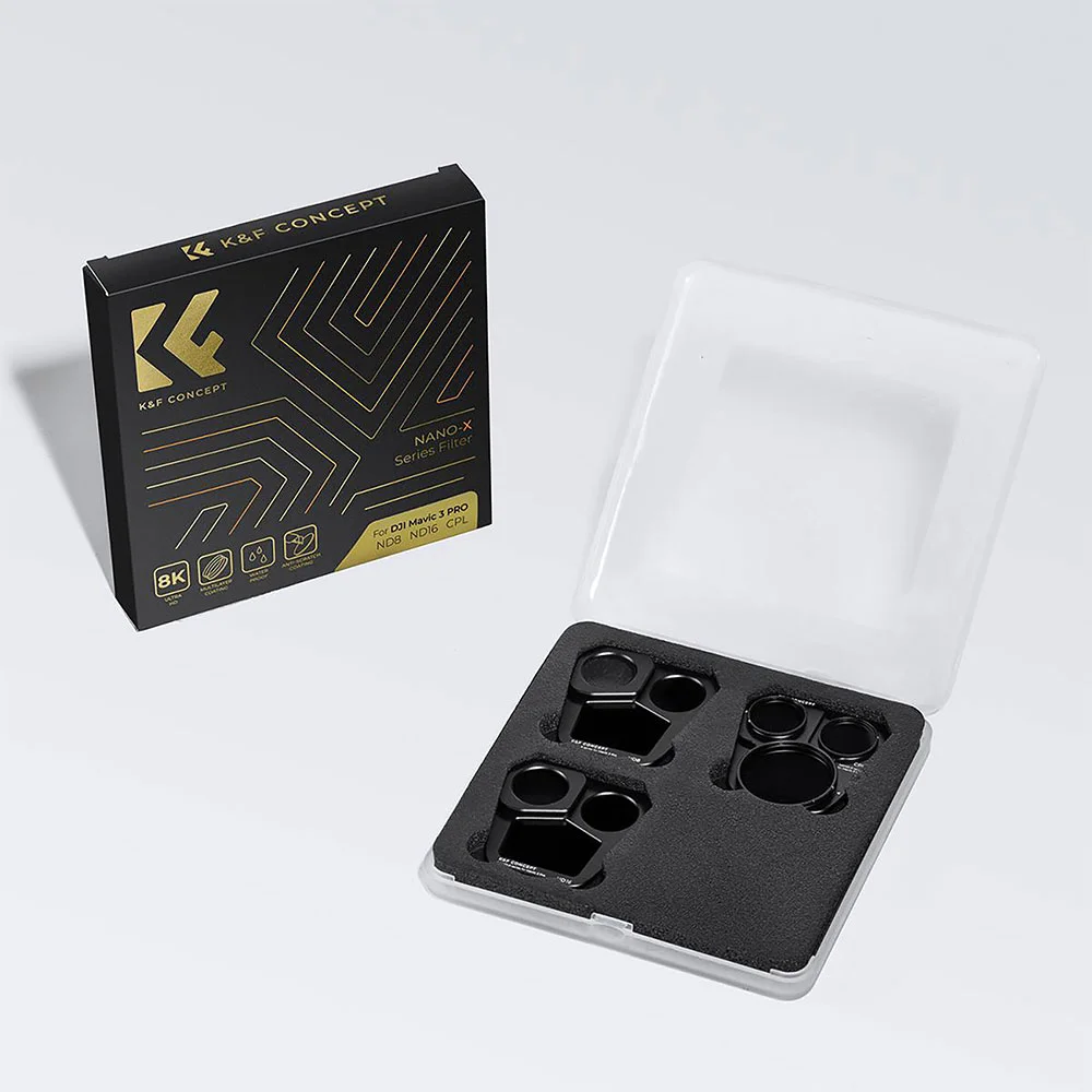 فیلتر لنز کی اند اف K&amp;F KIT ND8 ND16 CPL NANO X FOR DJI MAVIC 3 PRO FILTER — تصویر 3