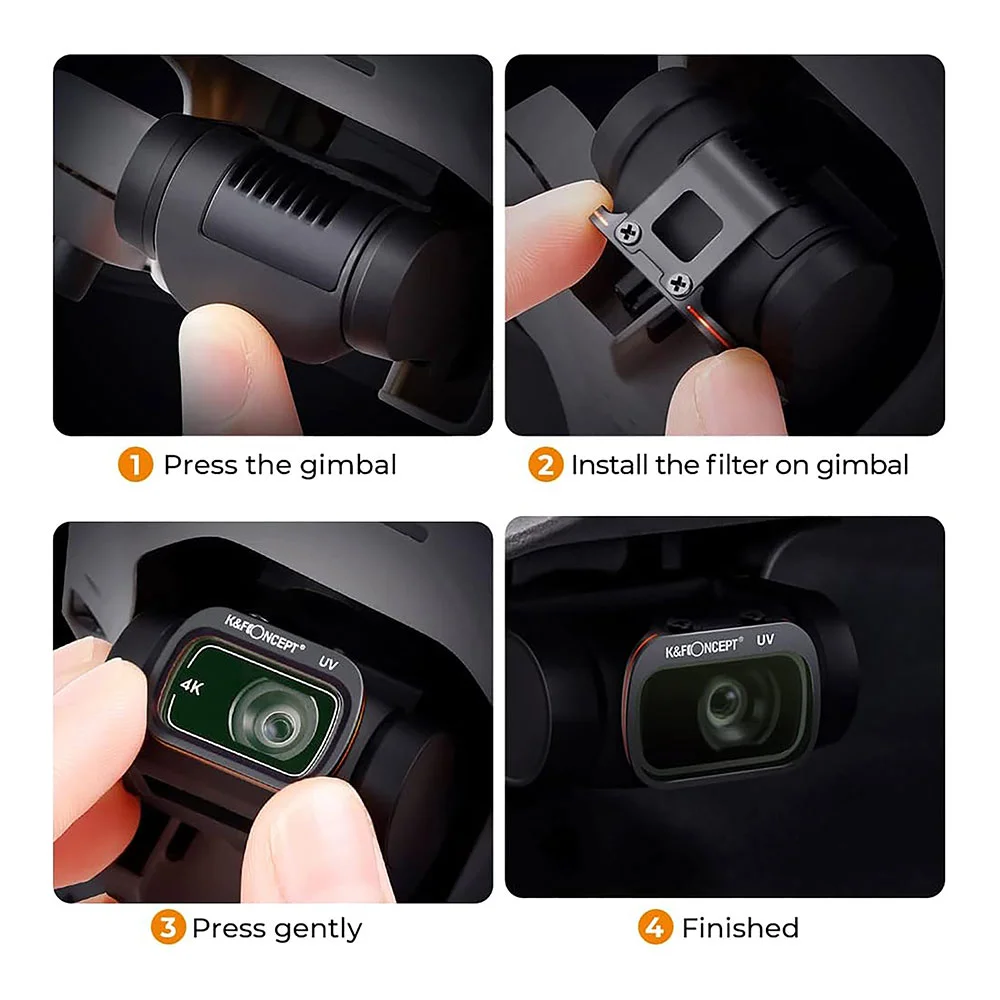 فیلتر لنز کی اند اف K&amp;F KIT UV CPL ND8 ND16 ND32 ND64 NANO SERIES FOR MAVIC MINI 2 FILTER — تصویر 3