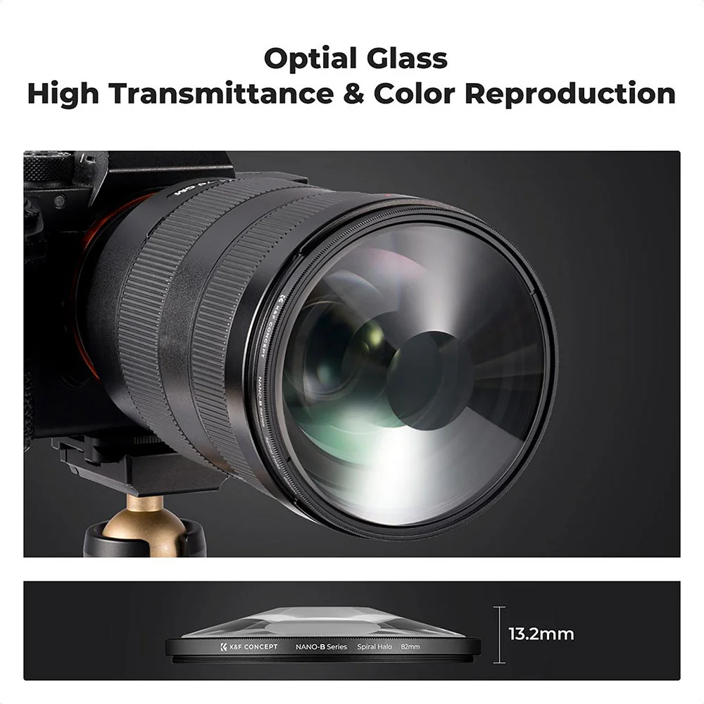 فیلتر لنز کی اند اف K&amp;F SPOT SPIRAL HALO NANO-B ۸۲mm FILTER — تصویر 7