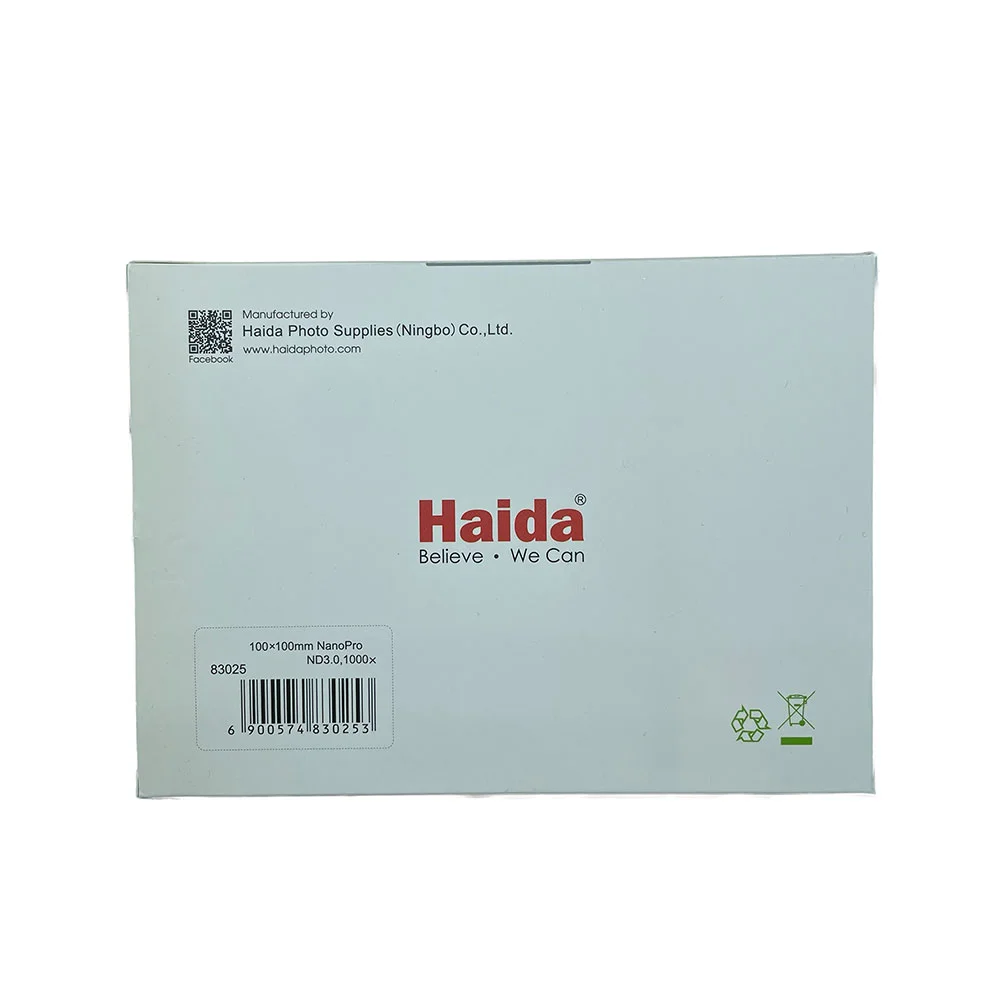 فیلتر لنز هایدا HAIDA ND1000 NANO-PRO 100*100mm SQUARE FILTER — تصویر 1
