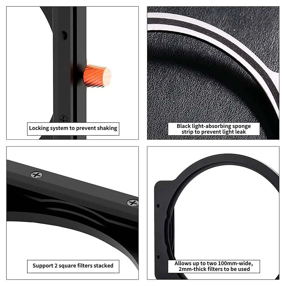 هولدر کی اند اف K&F HOLDER+ADAPTER RING SKU.1812/BG16 ۱0۰mm HOLDER — تصویر 2