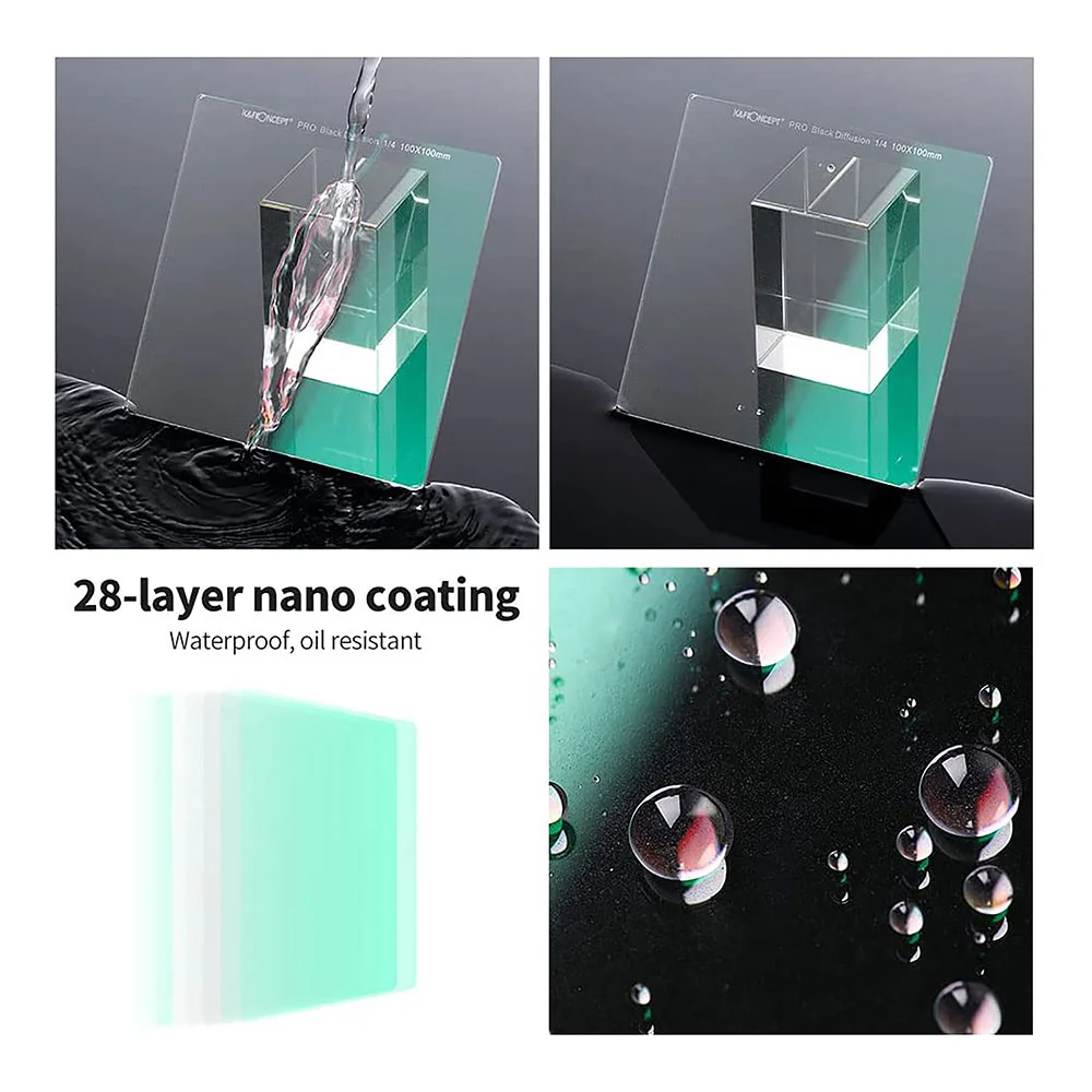فیلتر لنز کی اند اف K&amp;F BLACK MIST1/4  100*100mm SQUARE FILTER — تصویر 2