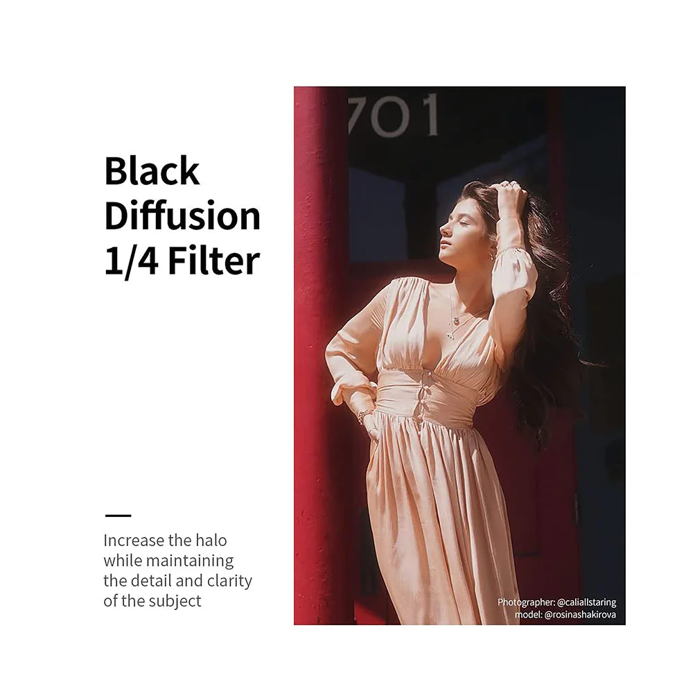 فیلتر لنز کی اند اف K&amp;F BLACK MIST1/4  100*100mm SQUARE FILTER — تصویر 3