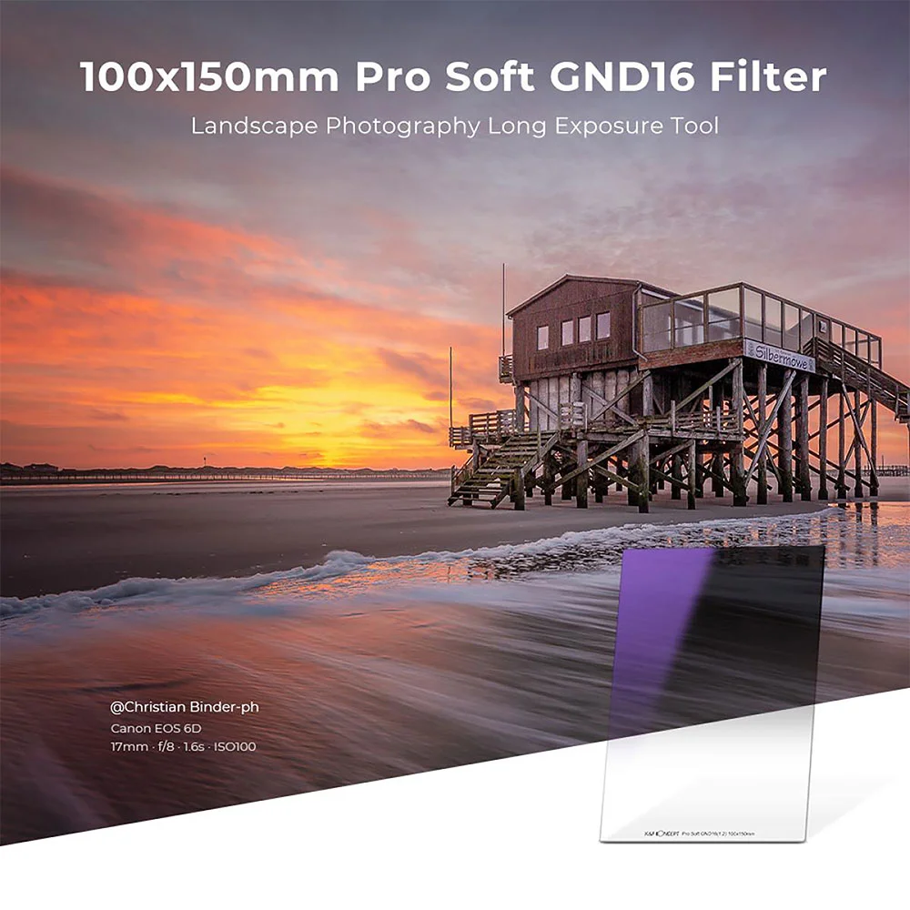 فیلتر لنز کی اند اف K&amp;F SGND16 NANO-X 100*150mm SQUARE FILTER — تصویر 5
