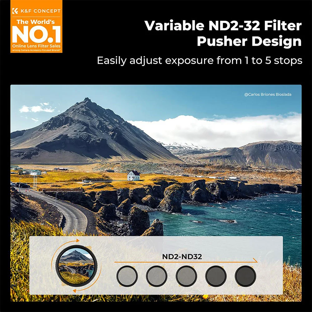 فیلتر لنز کی اند اف K&amp;F ND2-32 COPPER MRC/NOX NANO X-PRO ۷۷mm SQUARE FILTER