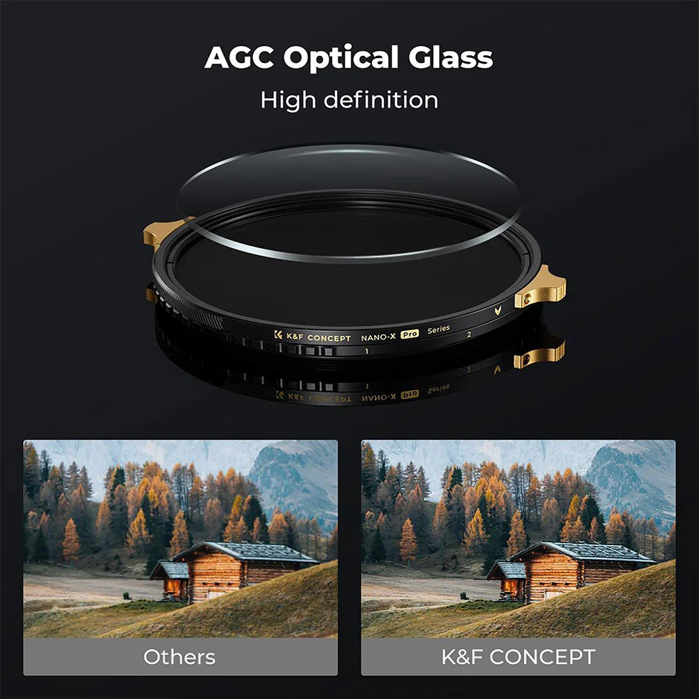 فیلتر لنز کی اند اف K&amp;F ND2-32 COPPER MRC/NOX NANO X-PRO ۷۷mm SQUARE FILTER — تصویر 6