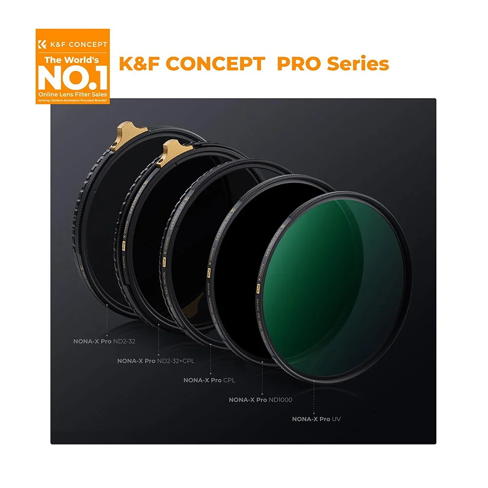 فیلتر لنز کی اند اف K&amp;F ND2-32 &amp;CPL COPPER MRC/NOX NANO X-PRO ۸۲mm SQUARE FILTER — تصویر 11