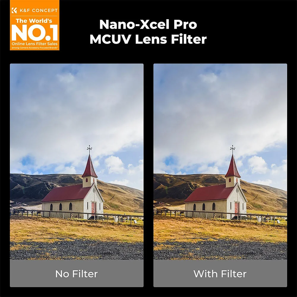 فیلتر لنز کی اند اف K&amp;F UV COPPER MRC NANO X-PRO ۸۲mm SQUARE FILTER — تصویر 8