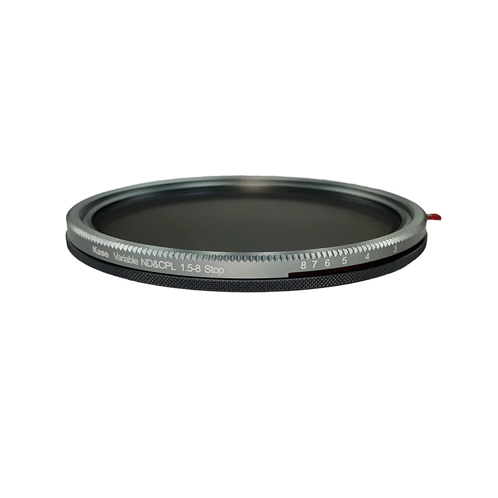 فیلتر لنز کیس KASE VARIABLE ND +CPL 1.5-8 CAP 82 ۷7mm SQUARE FILTER