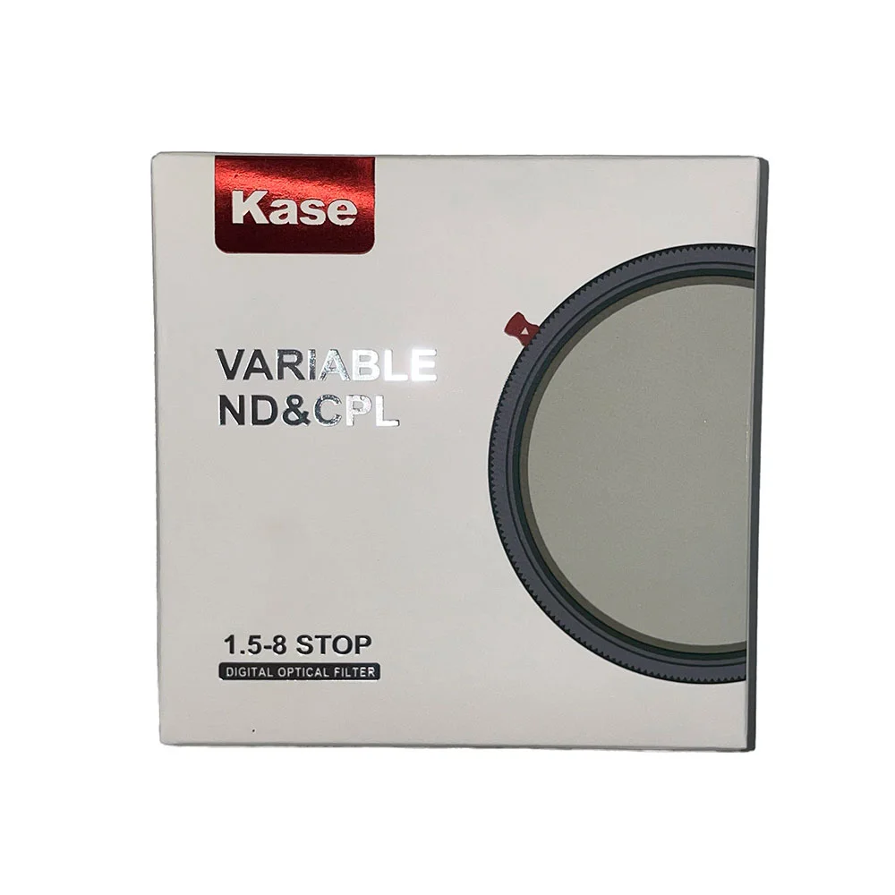 فیلتر لنز کیس KASE VARIABLE ND +CPL 1.5-8 CAP 82 ۷7mm SQUARE FILTER — تصویر 3